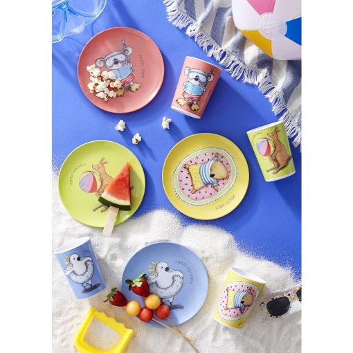 Ashdene Summer Holiday with Barney Gumnut Friends Kids Plate Set of 4