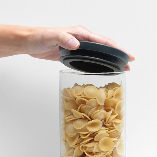 Brabantia |Stackable Jar| Glass Dark Gray