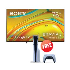 Sony | BRAVIA 5 | Class Mini LED | 4K | HDR | Google TV (2025) | 75" + Free CFI2016AS