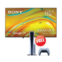 Sony | BRAVIA 5 | Class Mini LED | 4K | HDR | Google TV (2025) | 85" + Free CFI2016AS