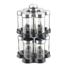 Lamart | Steel 12pcs Spice Jar Set With A Rotating Stand