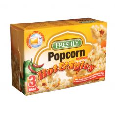 Freshly | Hot & Spicy Microwave Popcorn (12 x 297 gm)