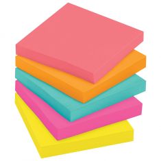 3M | Post-it  Neon Colors, 3" x 3"| 5 pads / pack, 100 sh each