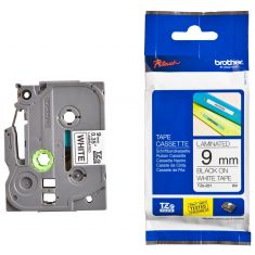 Brother | TZE-221 | Labeling Tape Cassette | Black on White Tape | 9 mm