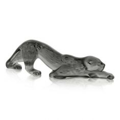 Lalique | Zeila Panther Small Sculpture Grey Crystal