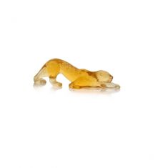 Lalique | Zeila Panther Small Sculpture Amber