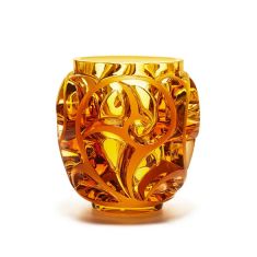 Lalique | Tourbillons Vase Amber Crystal | Small