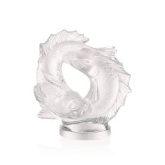 Lalique | Double Fish 4" Sculpture | Clear