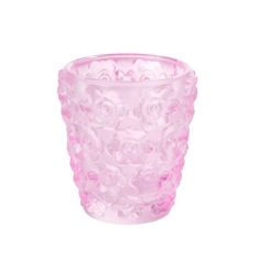 Lalique | Anemones Votive  Pink Luster Crystal