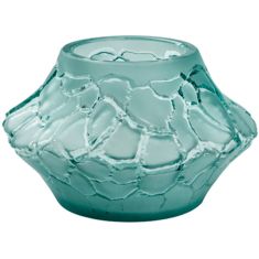 Lalique | Caldera Small Vase-Votive Persepolis Blue Crystal