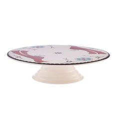 Karaca  | Paye Seljuk Series Bird-Legged Porcelain Cake Stand | Red