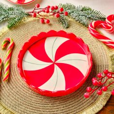 Karaca | New Year Dreamy Striped Cake Plate 