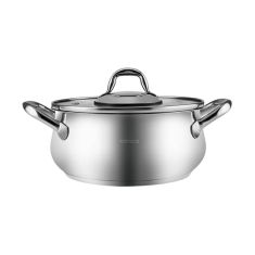 Karaca | New Akara Induction Based Steel Deep Pot  | 28 cm