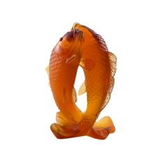 Daum Crystal Large Golden Carps | Limited Edition