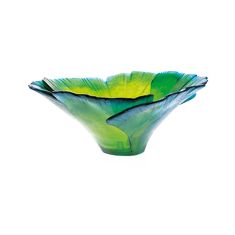 Daum | Crystal Ginkgo Green bowl