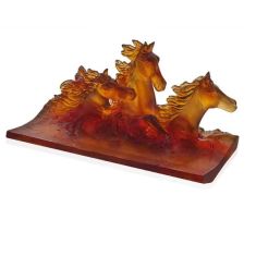 Daum | Crystal Cavalcade Amber Pencil Holder