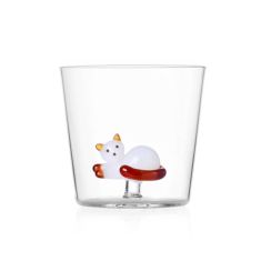 Ichendorf Milano | Tumbler Lying White Cat with Amber Tail