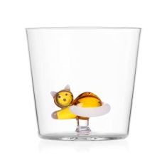 Ichendorf Milano | Tumbler Lying Amber Cat with White Tail