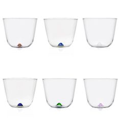 Ichendorf Milano | Bambus Party | 6 pcs Set of Water Glasses | Assorted Colours