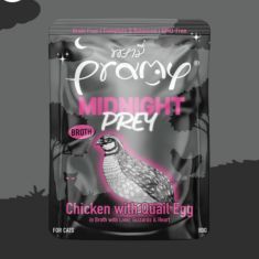 Pramy | Chicken With Quail Egg Midnight Prey Pouch | 80g x 4 Pcs