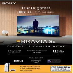 Sony | BRAVIA 8 II | 65" | XR Processor | OLED | 4K Ultra HD | Smart TV (Google TV) | Pre Order & Get PS5 