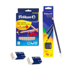 Pelikan | HB Pencil 12s + Color Pencil 12s + Eraser 2pc