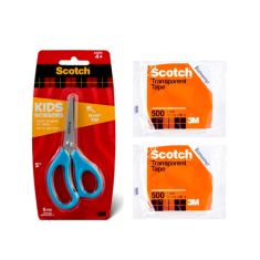 3M | Kids Scissors + Utility Tape ½ Inch 2pcs