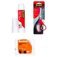 3M | Multi-Purpose Scissor 6" + 8gm Glue stick + Utility Tape ½ inch 