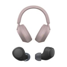 Sony | WH-1000XM5 | Headphones + Free WF-C510 Earbuds | Smokey Pink