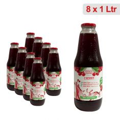 Victoria Garden | Cherry Natural  Juice | 8 X 1Ltr