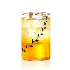 Borosil | Vision Black Krip Medium Glass 295ml | Pack of 6
