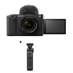 Sony | ZV-E1L | Mirrorless Vlog Camera Body with 28-60mm Lens | Black + Free Wireless Grip